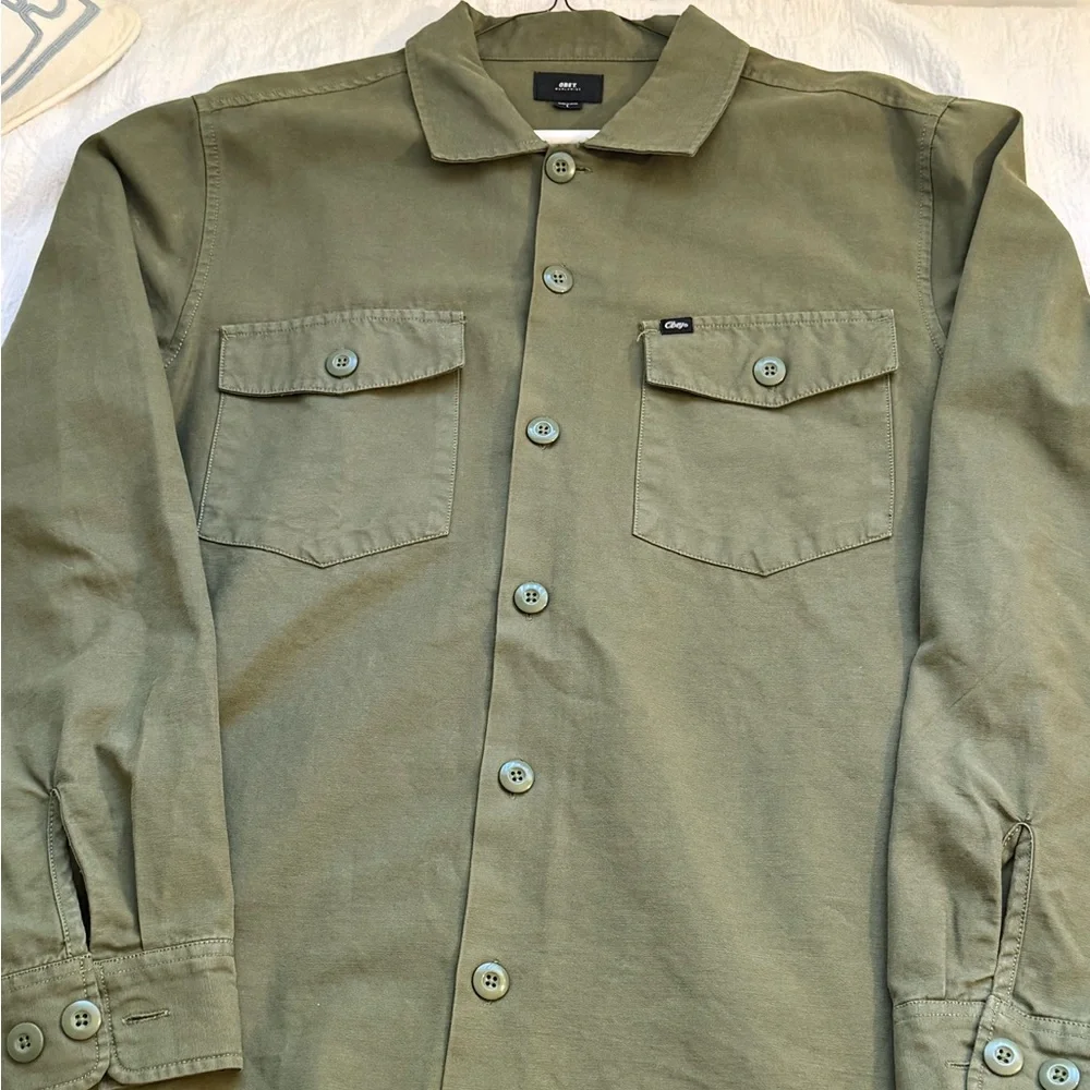Obey Forest Green Shirt Jacket - Picture 4 of 11